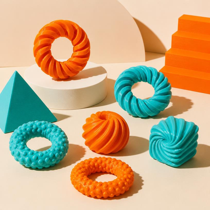 Anéis Órbita, objeto impresso em 3D