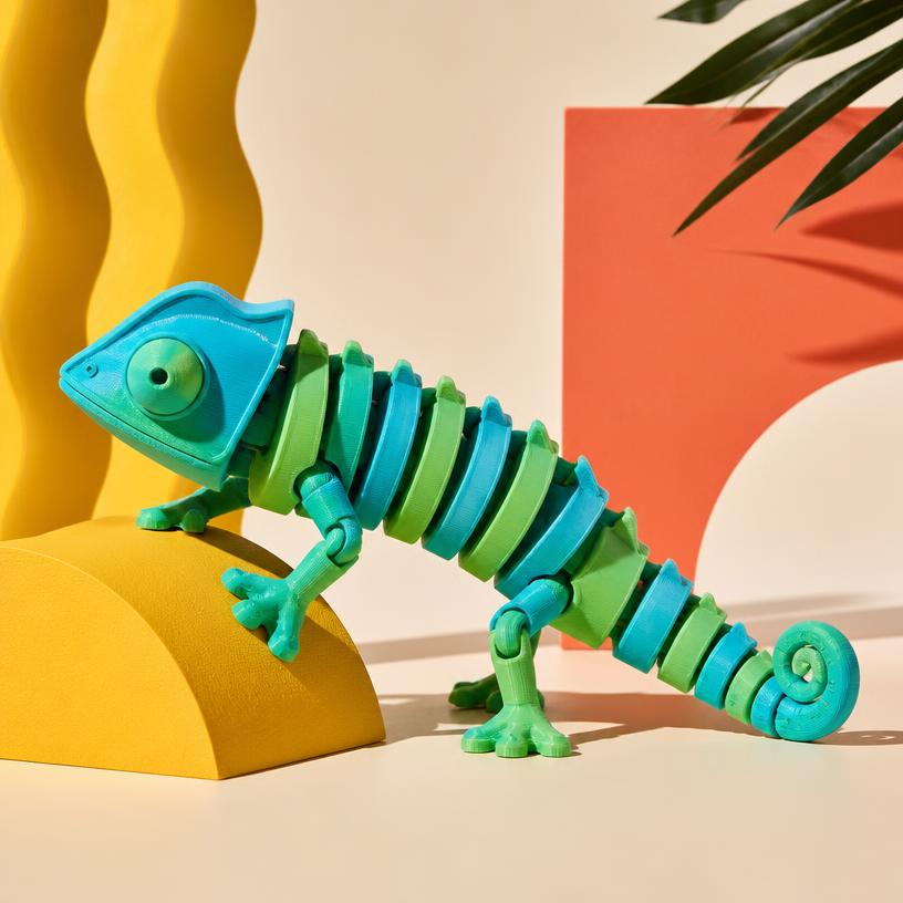Camaleão Flex, objeto impresso em 3D